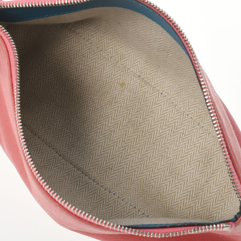 HERMES エルメス トユボユPM ピンク/ブルー A刻印(2017年頃) ユニセックス レザー ペンケース Bランク 中古 銀蔵