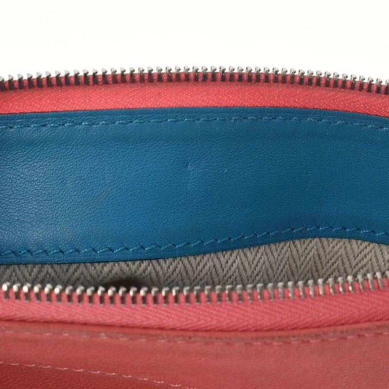 HERMES エルメス トユボユPM ピンク/ブルー A刻印(2017年頃) ユニセックス レザー ペンケース Bランク 中古 銀蔵
