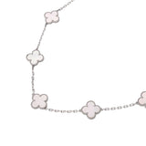 VAN CLEEF & ARPELS ヴァンクリーフ＆アーペル ヴィンテージアルハンブラ ネックレス 10P VCARF48500 レディース K18ホワイトゴールド ネックレス Aランク 中古 銀蔵