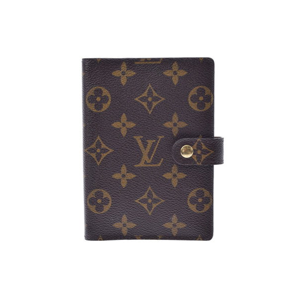 LOUIS VUITTON ルイヴィトン モノグラム アジェンダ PM ブラウン R20005 レディース モノグラムキャンバス 手帳カバー ABランク 中古 銀蔵