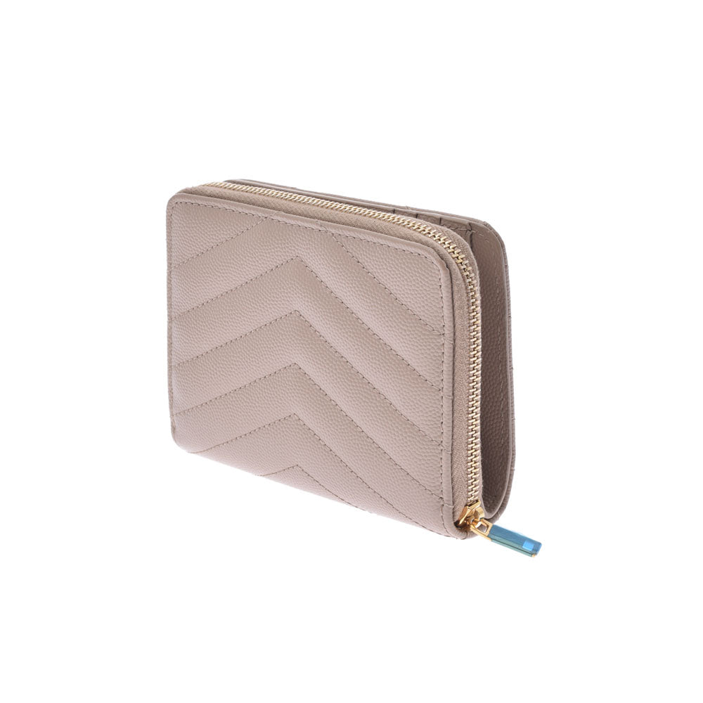 新品 サンローラン SAINT LAURENT 2つ折り財布 コンパクト フルジップ