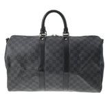 LOUIS VUITTON ルイヴィトン ダミエ グラフィット キーポルバンドリエール45 黒/グレー N41418 メンズ ダミエグラフィットキャンバス ボストンバッグ ABランク 中古 銀蔵