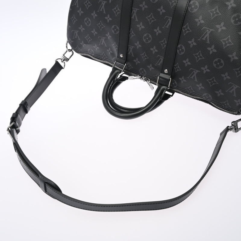 LOUIS VUITTON ルイヴィトン モノグラム エクリプス キーポルバンドリエール45 ブラック M40569 メンズ モノグラムエクリプスキャンバス ボストンバッグ 新同 中古 銀蔵