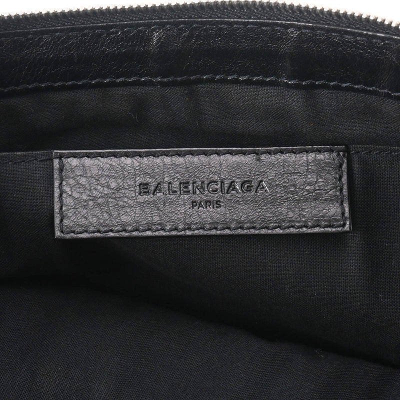 BALENCIAGA バレンシアガ ブラック シルバー金具 レディース ラムスキン クラッチバッグ Aランク 中古 銀蔵