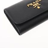 PRADA プラダ 6連キーケース ブラック ゴールド金具 レディース サフィアーノ キーケース Aランク 中古 銀蔵