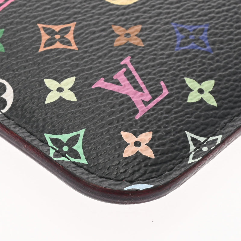 LOUIS VUITTON ルイヴィトン マルチカラー ポシェットクレ ノワール/グルナード M93735 レディース モノグラムマルチカラー コインケース Bランク 中古 銀蔵