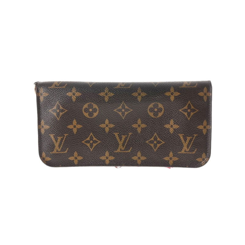 LOUIS VUITTON ルイヴィトン モノグラム ポルトフォイユアンソリット ローズ M60249 レディース モノグラムキャンバス 長財布 Bランク 中古 銀蔵