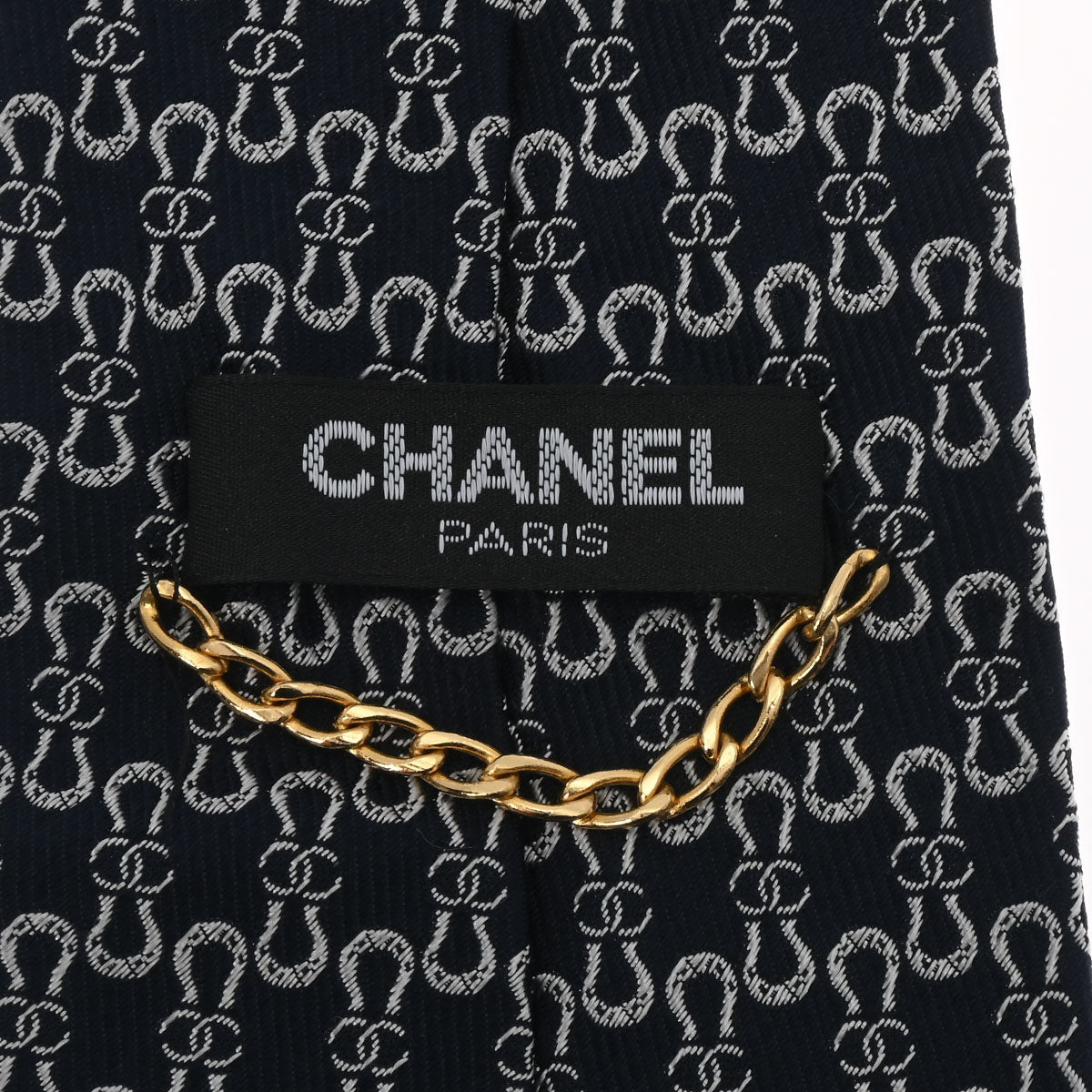 シャネルロゴ ネイビー メンズ ネクタイ CHANEL 中古 – 銀蔵オンライン