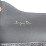 CHRISTIAN DIOR クリスチャンディオール サドルフラップ 黒 ゴールド金具 レディース レザー型押し カードケース ABランク 中古 銀蔵