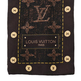LOUIS VUITTON ルイヴィトン バンドー モノグラム 茶 レディース シルク100％ スカーフ Aランク 中古 銀蔵