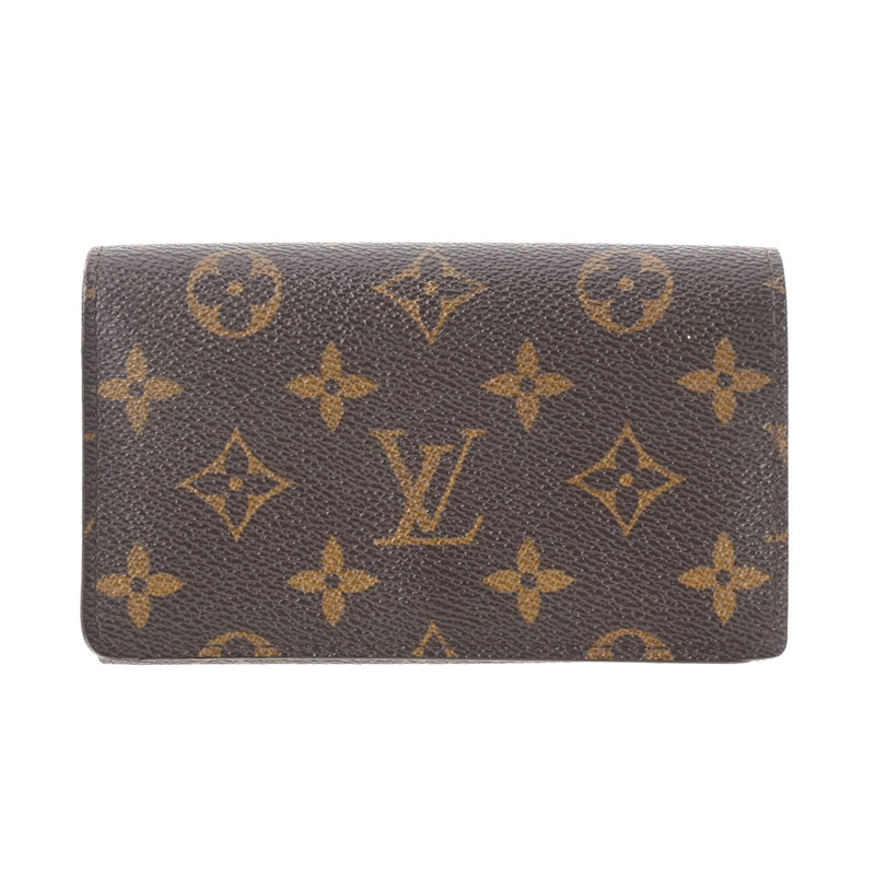 LOUIS VUITTON ルイヴィトン ポルトフォイユ トレゾール ブラウン M61736 メンズ モノグラムキャンバス 二つ折り財布 Bランク 中古 銀蔵