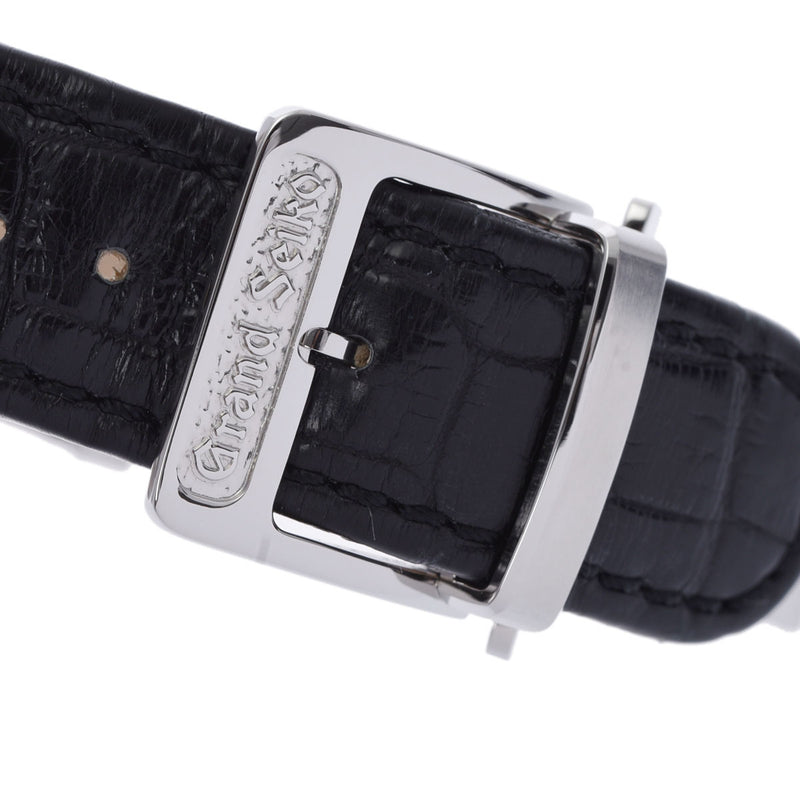 SEIKO セイコー グランドセイコー SBGX095/9F62-0AB0 メンズ SS/革 腕時計 クオーツ 白文字盤 Aランク 中古 銀蔵