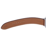 HERMES エルメス カレアッシュGM TI2.710 メンズ SS/革 腕時計 自動巻き グレー文字盤 新品 銀蔵