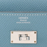 HERMES エルメス ケリー ウォレット ブルージーン シルバー金具 □O刻印(2011年頃) ユニセックス ヴォーエプソン 長財布 ABランク 中古 銀蔵