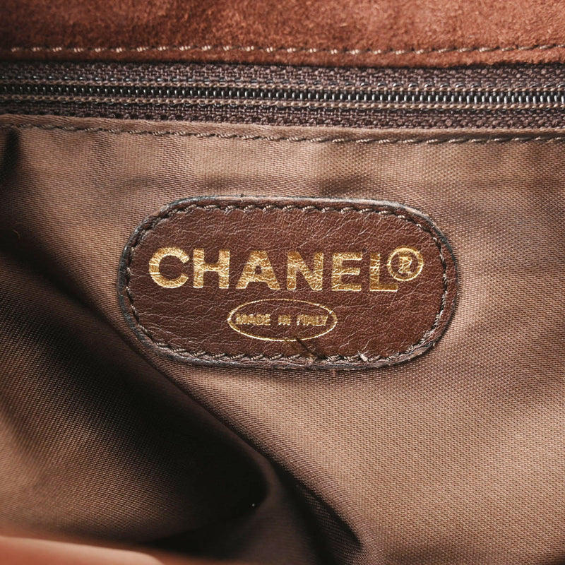 CHANEL シャネル フリンジ付 茶 レディース スウェード セミショルダーバッグ Bランク 中古 銀蔵