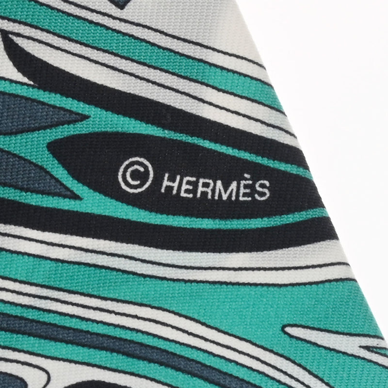 HERMES エルメス ツイリー 緑系 レディース シルク100％ スカーフ Bランク 中古 銀蔵