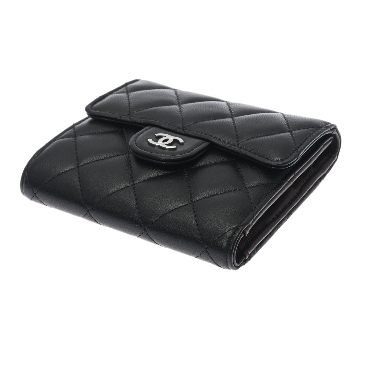 CHANEL シャネル　マトラッセ　フラップ　長財布　ラムスキン　ケース CHANEL（シャネル） 長財布 レッド系 ラムスキン クラシックロング