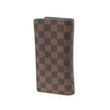 LOUIS VUITTON ルイヴィトン ダミエ ポルトフォイユ ブラザ ブラウン N60017 メンズ ダミエキャンバス 長財布 Bランク 中古 銀蔵