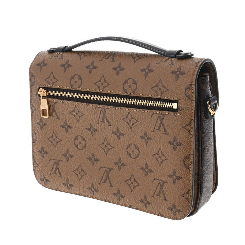 LOUIS VUITTON ルイヴィトン モノグラムリバース ポシェットメティスMM ブラウン M44876 レディース モノグラムリバース キャンバス 2WAYバッグ Aランク 中古 銀蔵