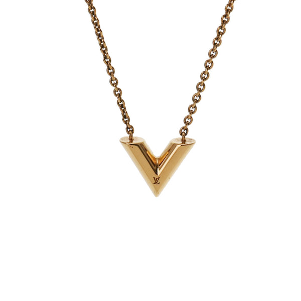【最終処分・中古美品】ルイヴィトン ネックレス ゴールド ルイヴィトンエセンシャルV ゴールド金具 レディース GP ネックレス