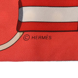 HERMES エルメス ツイリー GRAND TRALALA 赤系 063778S レディース シルク100％ スカーフ Aランク 中古 銀蔵