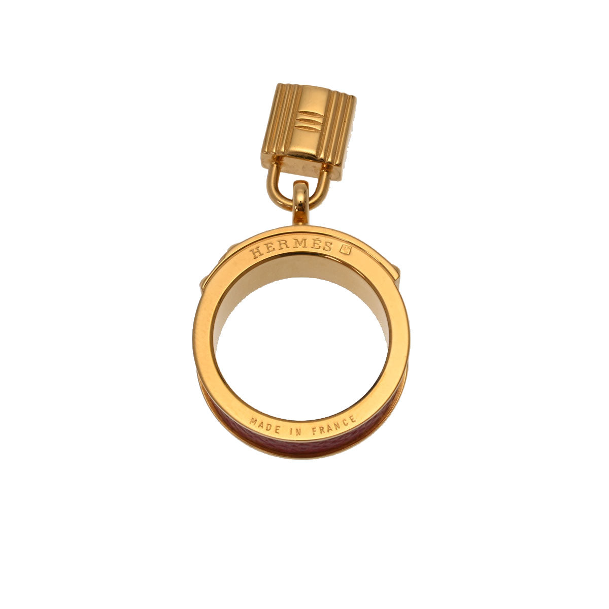 エルメスカデナモチーフ 赤 ユニセックス GP スカーフリング HERMES