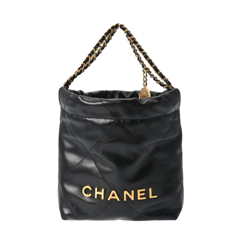 CHANEL シャネル シャネル22 ホーボーバッグ 黒 ゴールド金具 AS3980 レディース カーフ 2WAYバッグ 新品 銀蔵