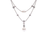 20.4 g of Bulgari Lucia necklace Lady's WG diamond pearl A rank beauty product BVLGARI used silver storehouse