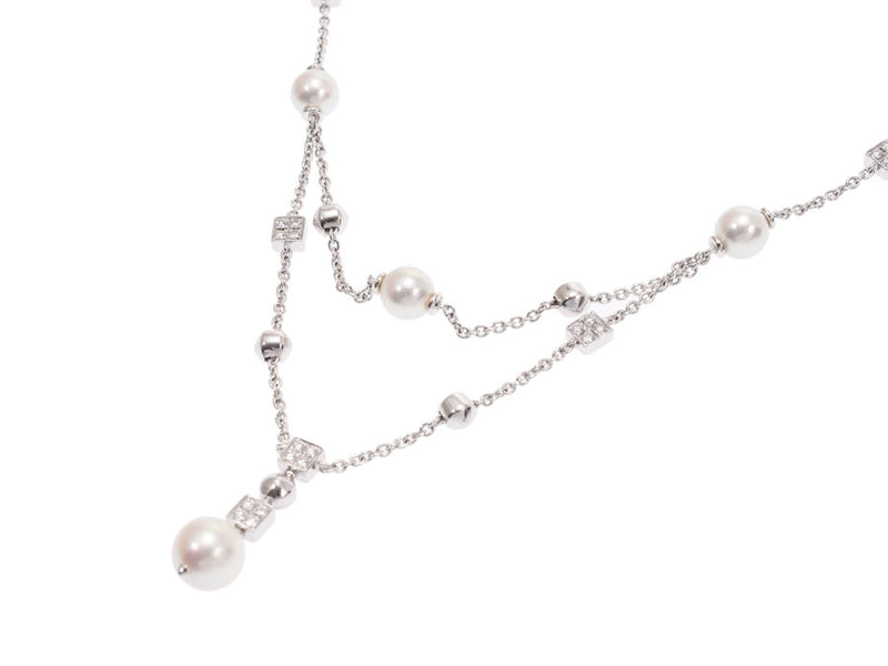 20.4 g of Bulgari Lucia necklace Lady's WG diamond pearl A rank beauty product BVLGARI used silver storehouse