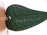 爱马仕（Hermes）钥匙链梨米色/绿色女士男士皮革SV包饰物B级HERMES二手Ginzo