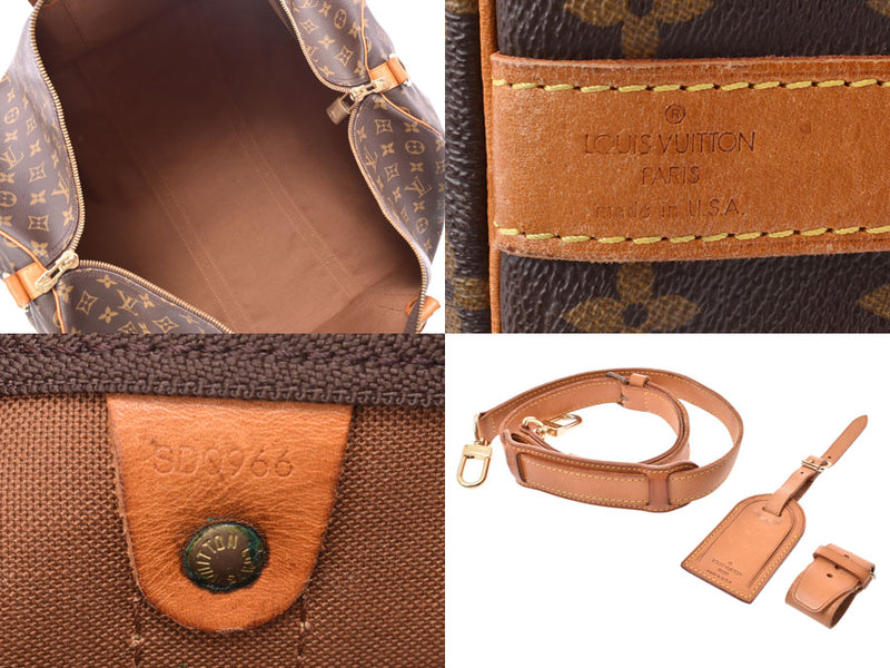 Louis Vuitton Monogram key porch 60 band Rio brown m41412 men's Womens Leather Boston Bag B