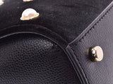 凯特黑桃2WAY手袋黑色GP金属配件女士丝绒/皮革/假珍珠未使用的凯特黑桃与表带二手银店