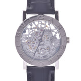 BVLGARI Bvlgari Bvlgari Bvlgari BBW33GLSKP Boys WG/Leather Watch Automatic Winding Skeleton Dial A Rank Used Ginzo