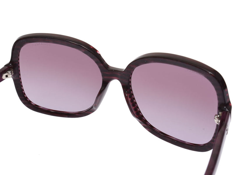 Chanel, sunglasses, Bordeaux, 5319-c.1517 Ladies B, B, B, B, case, case used, silver,