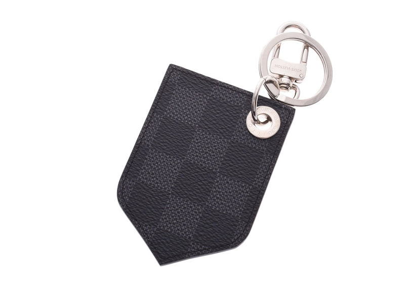 Louis Vuitton graphite Porto Clé LV Alps blue M63840 men's key ring a rank LOUIS VUITTON pre-owned silver stock