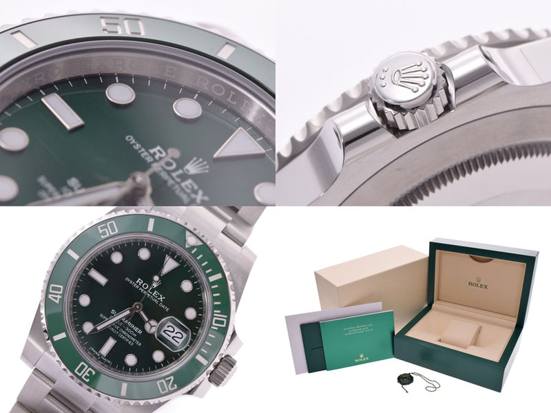 Rolex Submariner Green Dial Green Bezel Green Sub 116610LV Random Number Men's SS Automatic Watch Unused Good Condition ROLEX Box Regular New Gala Used Ginzo