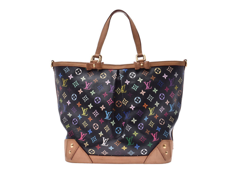 Louis Vuitton Multicolor Charlene GM Black M93215 Women's Genuine Leather Handbag B Rank LOUIS VUITTON Used Ginzo