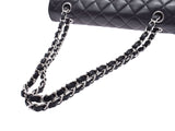 Chanel matelasse chain shoulder bag black SV metal fittings Lady's caviar skin A rank beauty product CHANEL box guarantee used silver storehouse