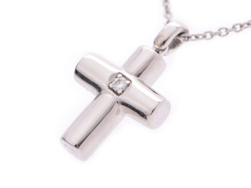 Bvlgari Latin Cross Necklace LADIES MENS pt9501p diamond 8.2g rank