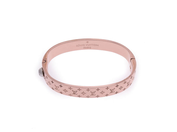 Louis Vuitton Cuff Nanogram Bracelet Size S Ladies PG Plated AB Rank LOUIS VUITTON Used Ginzo