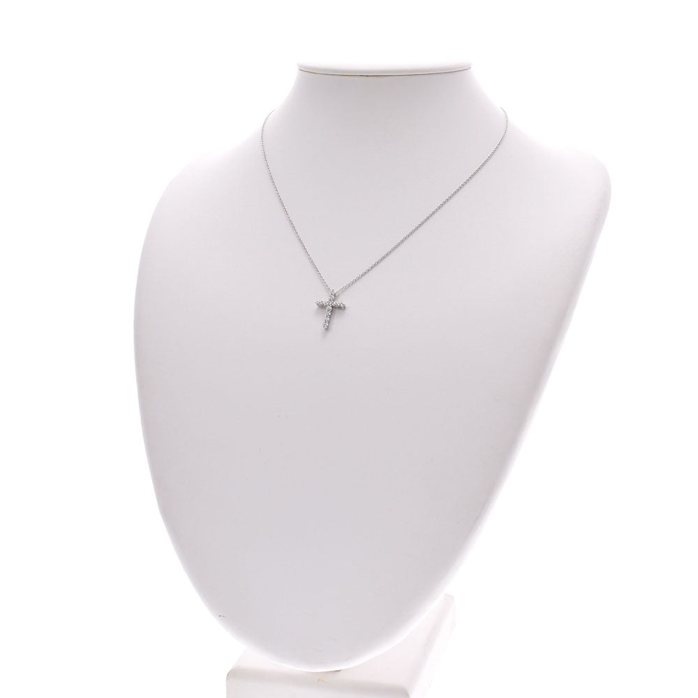 Tiffany小号十字架项链女士Pt950铂金项链TIFFANY＆Co。使用