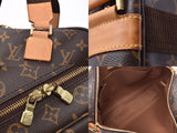 Louis Vuitton monogram sack boss fall brown M40043 men's ladies leather briefcase B rank LOUIS VUITTON used silver warehouse