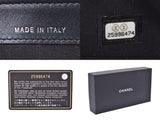 Chanel Matrasse Chain Wallet Clutch Type Black Ladies Calf Bag Wallet A Rank CHANEL Box Gala Used Ginzo