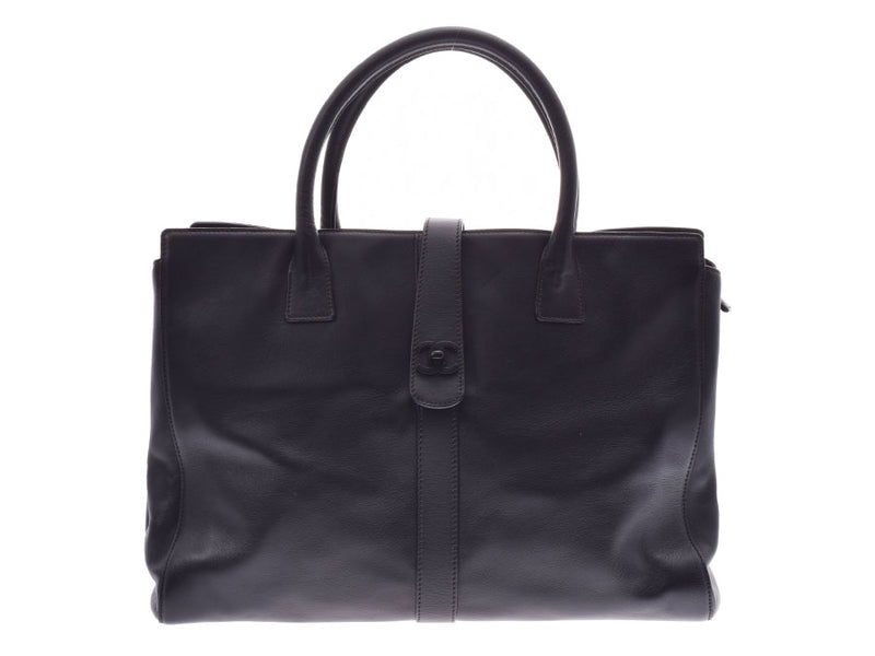 Chanel Tote Bag Black Ladies Calf A Rank Good Condition CHANEL Gala Used Ginzo