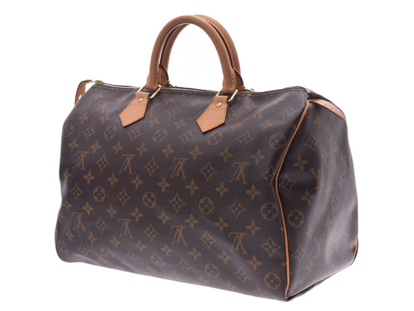 LOUIS VUITTON Louis Vuitton Monogram Speedy 35 Brown M41524 Unisex Handbag AB Rank Used Ginzo