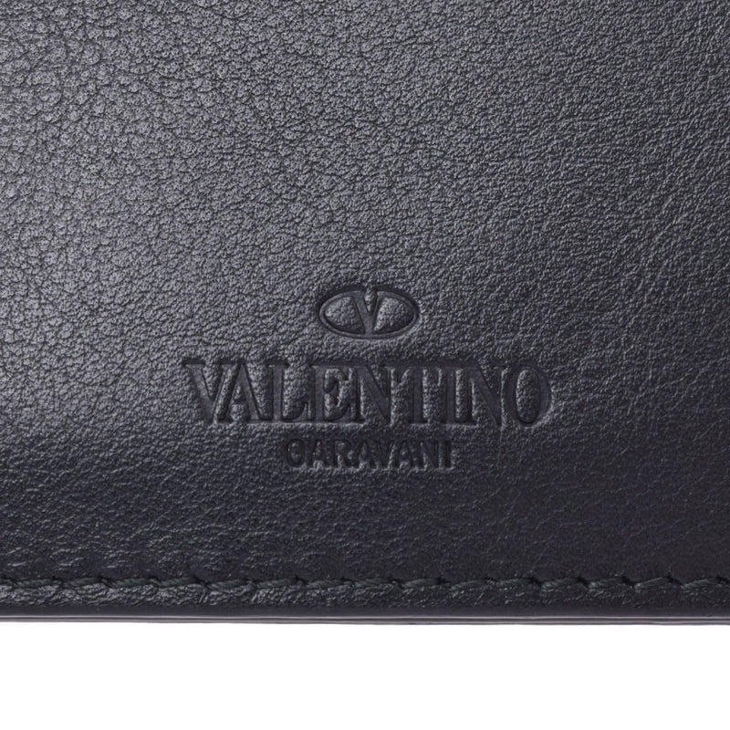 Valentino Garavani ヴァレンティノ・ガラヴァーニIDケース付きカードケース スタッズ 
 黒 ユニセックス レザー パスケース
 
 中古