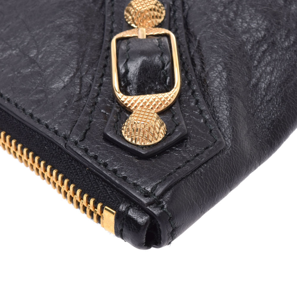 バレンシアガジャイアントポーチ 黒 ゴールド金具 ユニセックス ポーチ