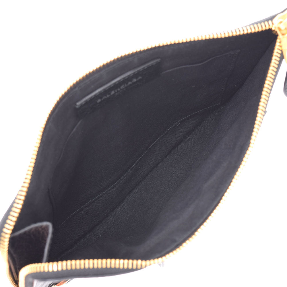バレンシアガジャイアントポーチ 黒 ゴールド金具 ユニセックス
