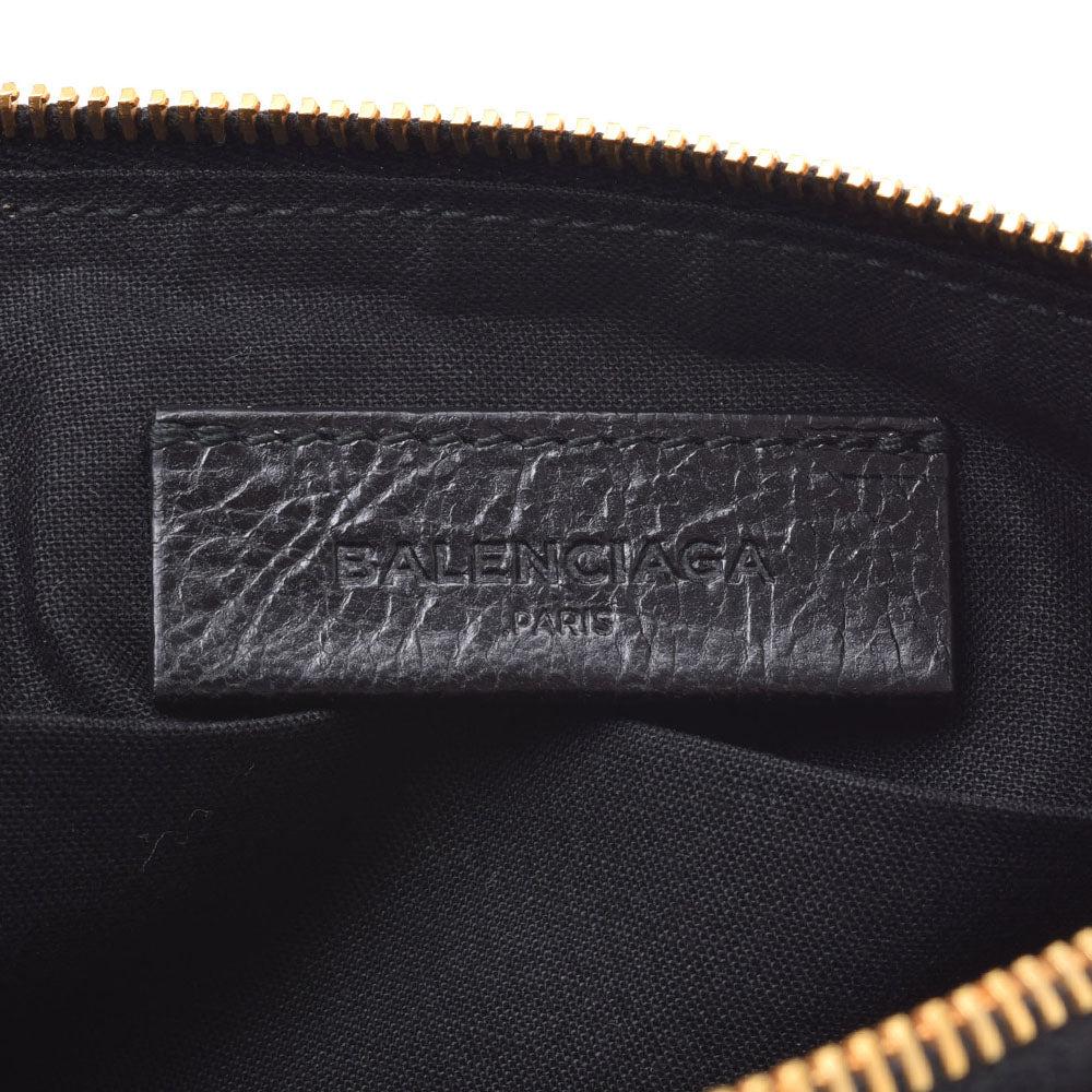 バレンシアガジャイアントポーチ 黒 ゴールド金具 ユニセックス
