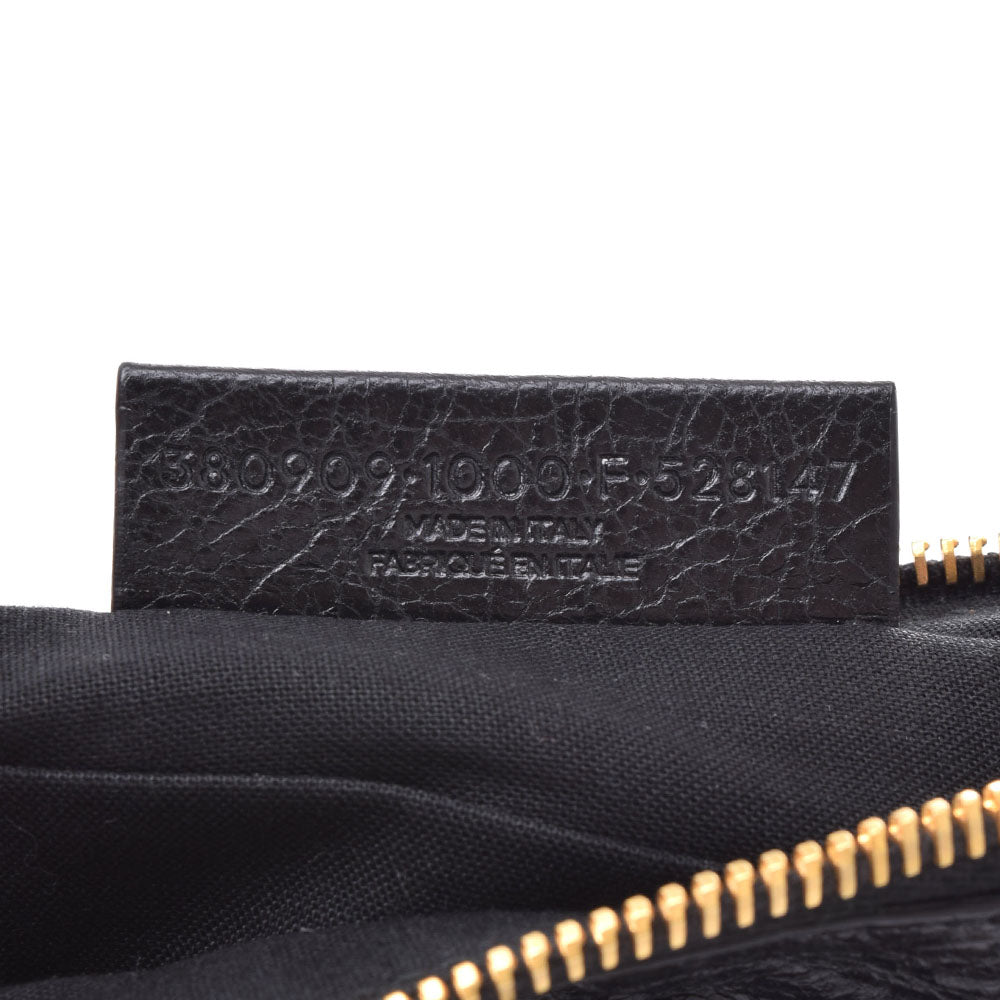 バレンシアガジャイアントポーチ 黒 ゴールド金具 ユニセックス ポーチ